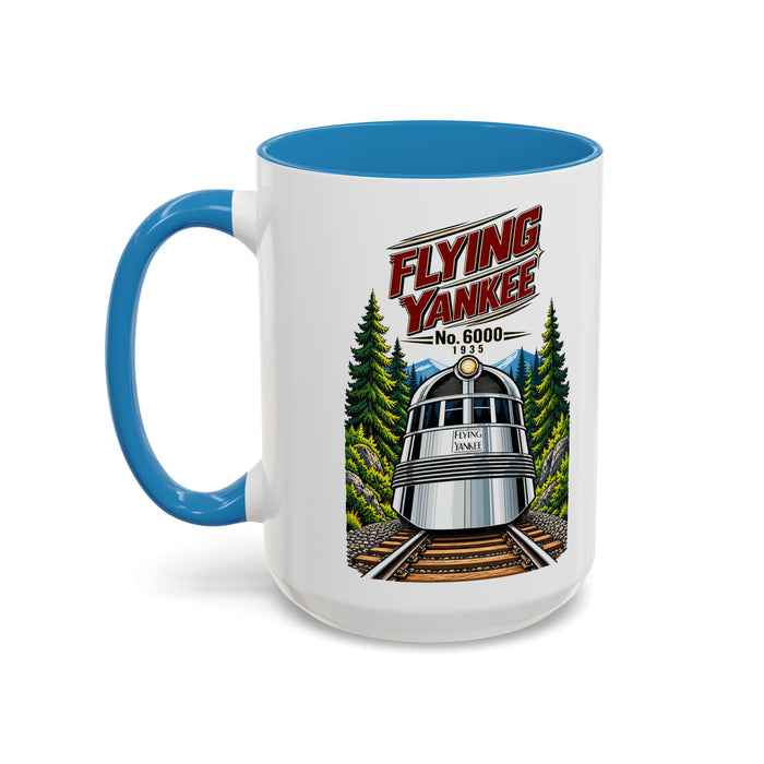 Flying Yankee No. 6000 – 1935 Vintage Streamliner - Accent Coffee Mug (11, 15oz)