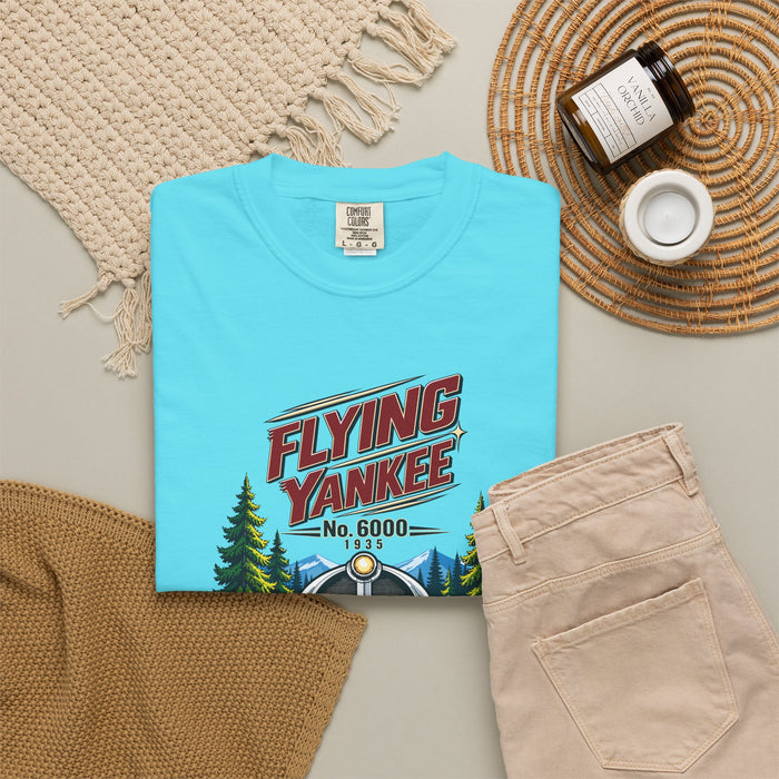 Flying Yankee No. 6000 – 1935 Vintage Streamliner - Unisex Garment-Dyed T-shirt