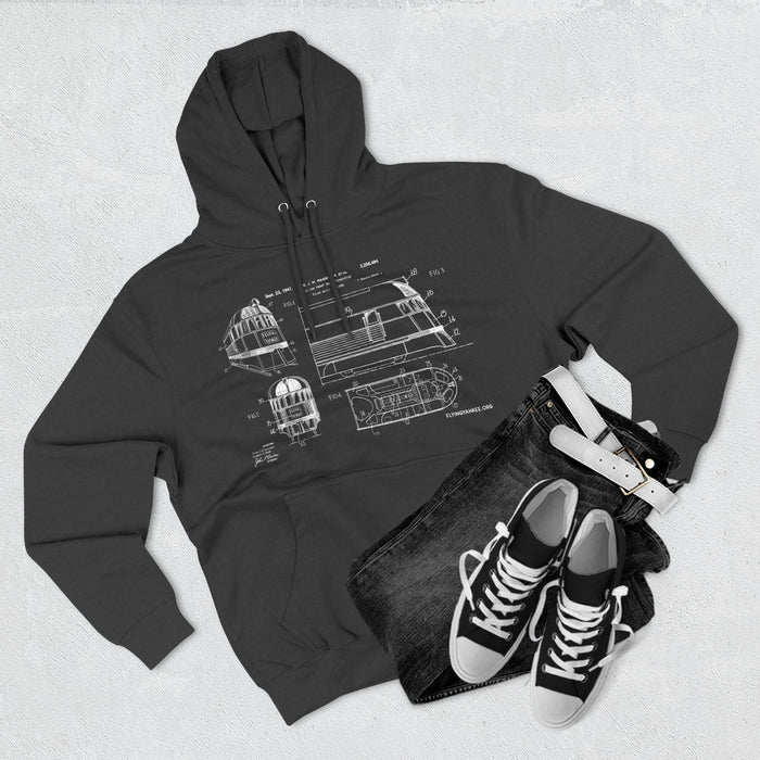 US Patent Flying Yankee - Three-Panel Fleece Hoodie