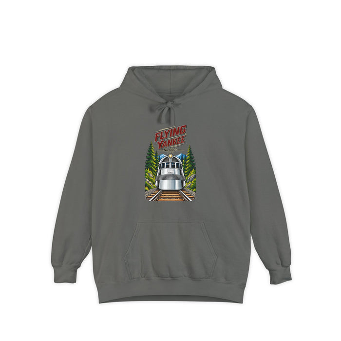 Flying Yankee No. 6000 – 1935 Vintage Streamliner - Unisex Garment-Dyed Hoodie