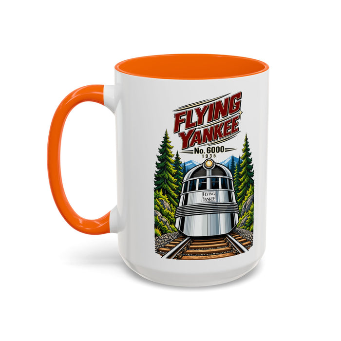 Flying Yankee No. 6000 – 1935 Vintage Streamliner - Accent Coffee Mug (11, 15oz)