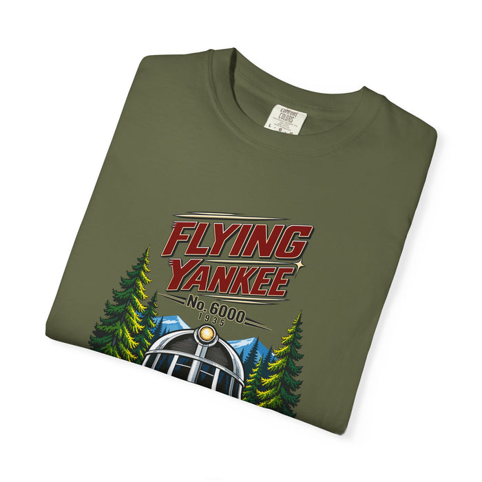 Flying Yankee No. 6000 – 1935 Vintage Streamliner - Unisex Garment-Dyed T-shirt