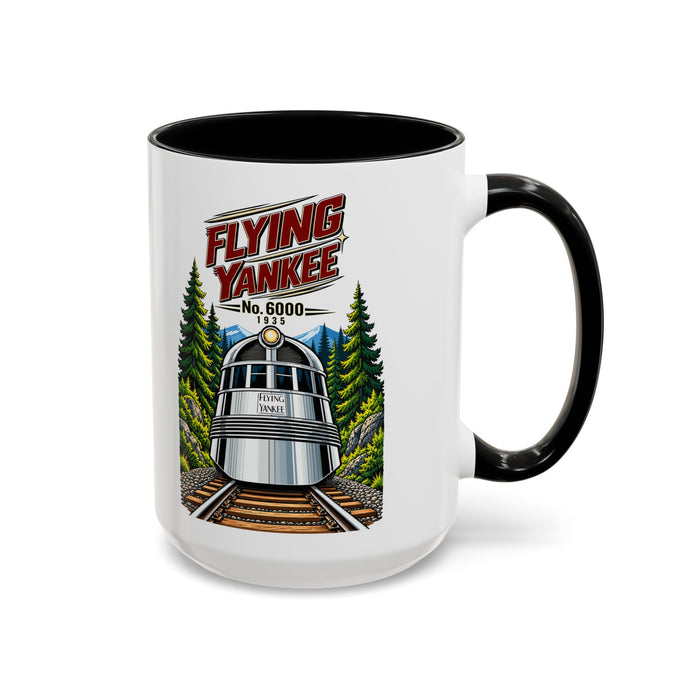 Flying Yankee No. 6000 – 1935 Vintage Streamliner - Accent Coffee Mug (11, 15oz)