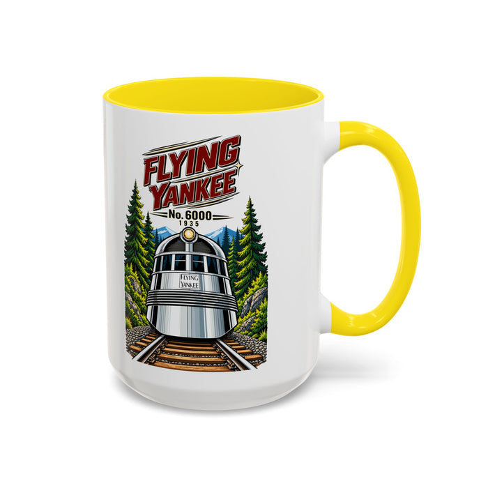 Flying Yankee No. 6000 – 1935 Vintage Streamliner - Accent Coffee Mug (11, 15oz)