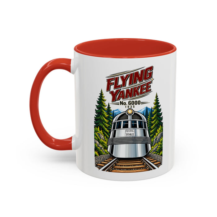 Flying Yankee No. 6000 – 1935 Vintage Streamliner - Accent Coffee Mug (11, 15oz)