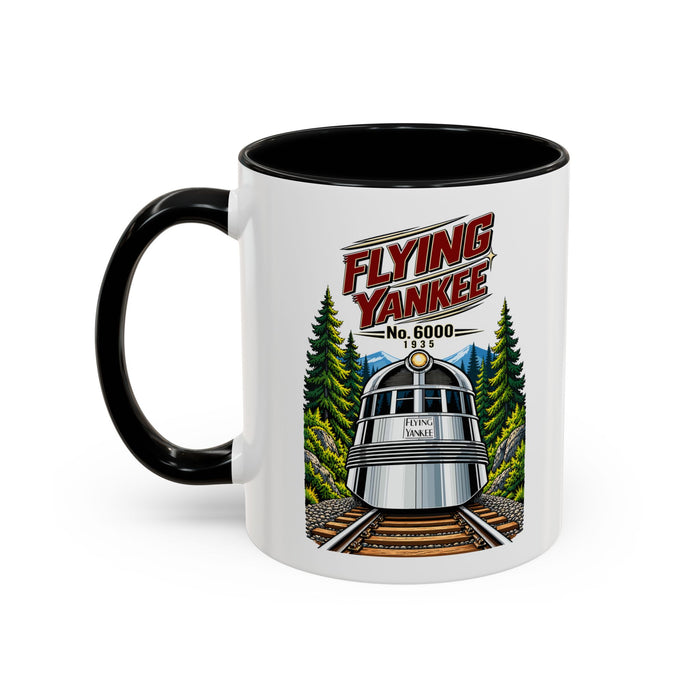Flying Yankee No. 6000 – 1935 Vintage Streamliner - Accent Coffee Mug (11, 15oz)