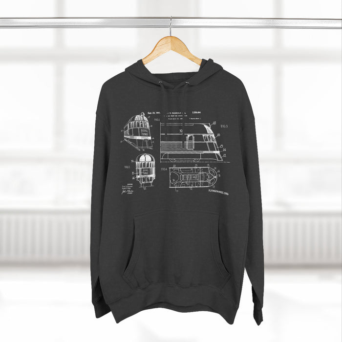 US Patent Flying Yankee - Three-Panel Fleece Hoodie