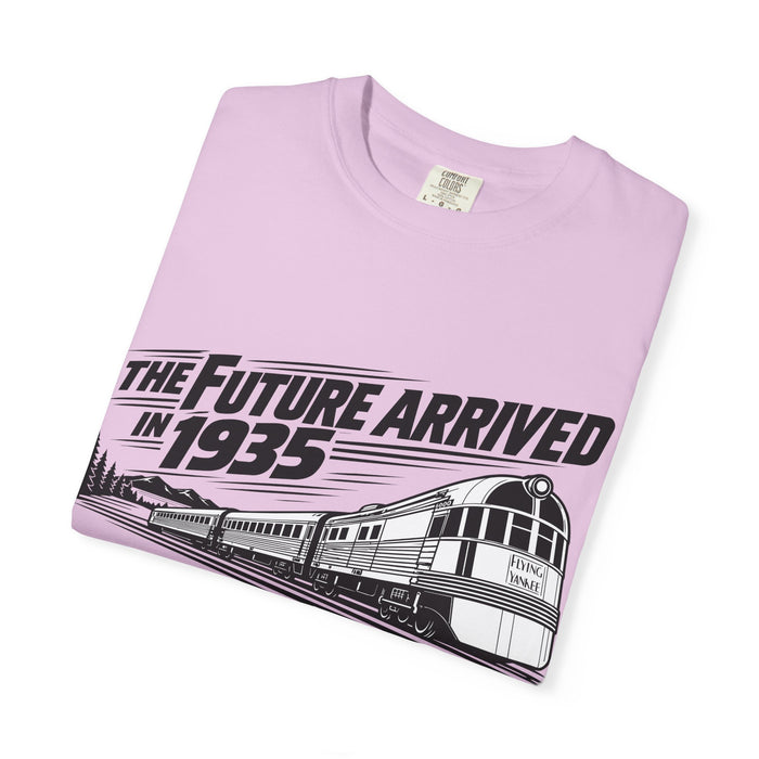 The Future Arrived in 1935 | Flying Yankee No. 6000 | Unisex Garment-Dyed T-shirt
