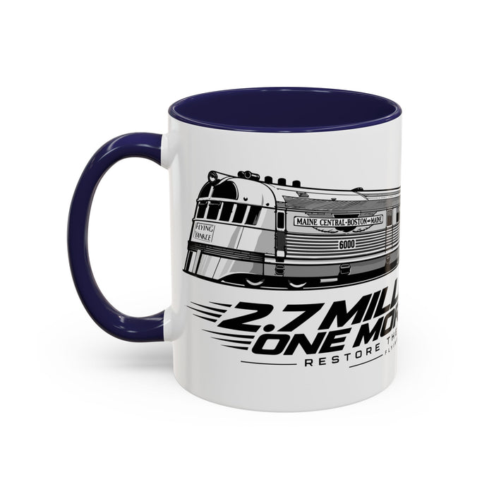 Flying Yankee – 2.7 Million Miles, One More Journey - Accent Coffee Mug (11, 15oz)