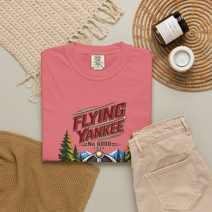 Flying Yankee No. 6000 – 1935 Vintage Streamliner - Unisex Garment-Dyed T-shirt