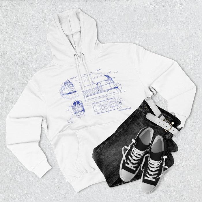 US Patent Flying Yankee - Three-Panel Fleece Hoodie