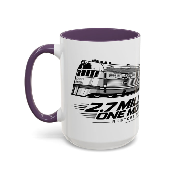 Flying Yankee – 2.7 Million Miles, One More Journey - Accent Coffee Mug (11, 15oz)